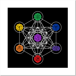 Metatron’s Cube Chakras Posters and Art